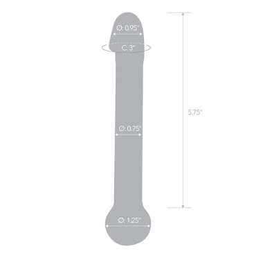 Szklane dildo - Glas Realistic Head